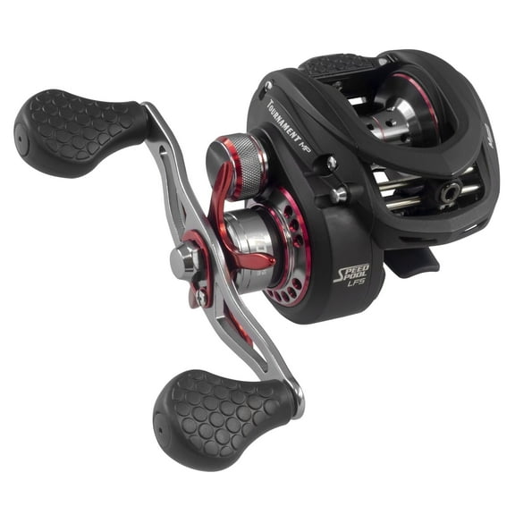 Lew's Tournament MP Speed Spool Baitcast Fishing Reel, 8.3:1 Gear Ratio, Right-Hand Retrieve, Black/Red
