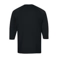 thumbnail image 7 of Resicozy 3/4 Sleeve Shirt Men Summer Solid Color Henley Neck Baseball T-Shirts Casual Loose Fit Tees T-Shirt Black M, 7 of 7