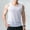 White, variant on Mens Tank Tops Summer Qiggri Men's Pullover Solid Color Top T-shirt Outdoor Elastic Tight Without Marksr Solid Color Round-Neck Tank Top Workout Tank Tops For Men
