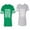 Men Green / Women Heather, variant on Nothing Sense Makes When Apart Unisex Couple Matching Cotton Jersey style T-Shirt Contrasting stripes on sleeves (Men Green / Women Purple) (Men XXL / Women M)
