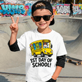thumbnail image 4 of GODMERCH Boys Girls First Day Back To School Cotton Shirt School Bus Graphic Tee, 4 of 6