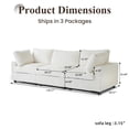 thumbnail image 3 of Sdorens Modular Sectional Sofa,118" Sectional Couches for Living Room,Oversized Convertible Wide Seater,3 Seater with Ottoman for Living Room Set,Covers Washable&Replaceable,Beige, 3 of 17