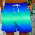 thumbnail image 4 of WAENQINLA Mens Swim Trunks Big And Tall Mens Gradient Swim Board Shorts Drawstring Beach Board Shorts Swimsuit with Pockets, 4 of 9