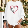 thumbnail image 2 of RKSTN Chandail en Molleton de la Saint-Valentin pour Femmes Surdimensionné Mode Décontractée Manches Longues Col Rond Chandail en Molleton Grande Taille Imprimé Cœur d'Amour Couleur Unie, 2 of 7