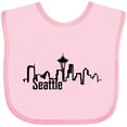 thumbnail image 3 of Inktastic Seattle Skyline Boys or Girls Baby Bib, 3 of 4