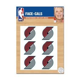 Wincraft NBA Portland Trail Blazers Face Tattoos Team Colors One Size