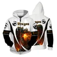 thumbnail image 3 of Sudadera con capucha para hombre con estampado digital 3D de moda, sudadera con cremallera de moda, sudaderas para hombre, sudadera con capucha cómoda y versátil para hombre, 3 of 5
