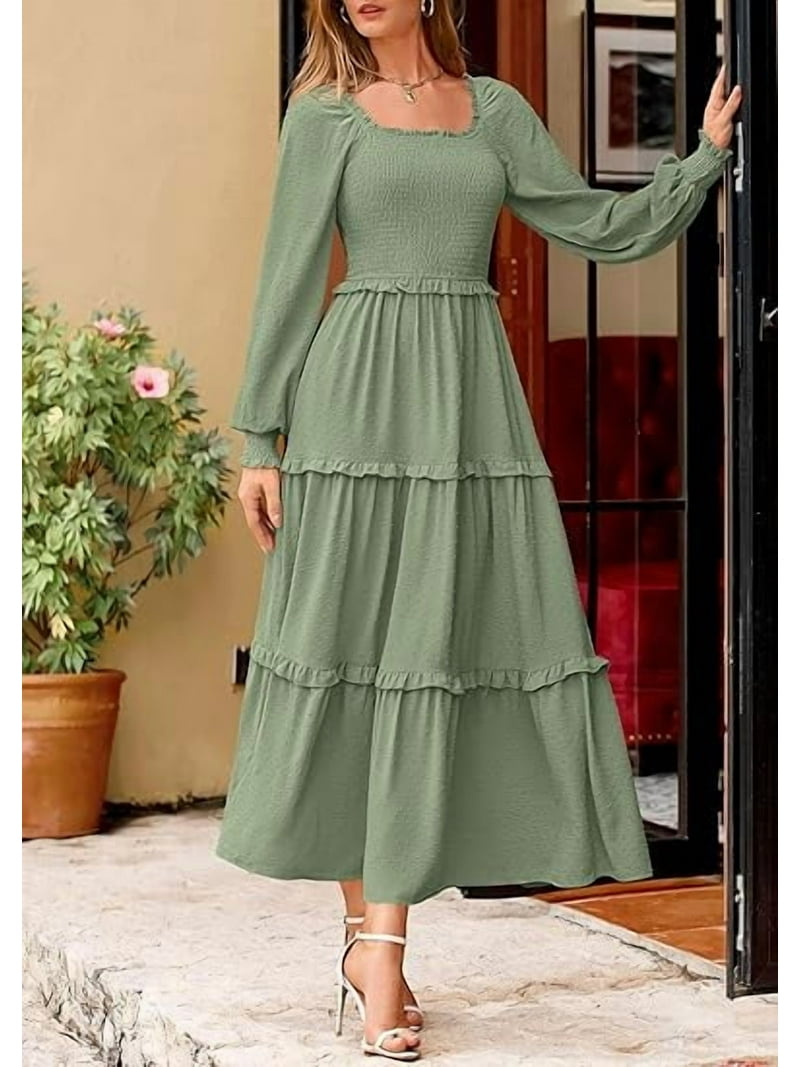 chinese dress ladies Ella Printed Maxi Dress Long Sleeves With Side Pockets Beige – Blue Boheme
