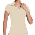thumbnail image 2 of Women's Short Sleeve Golf Shirts Tennis Shirts Sport T-Shirts Workout Tops Business Casual V Neck Collared Shirt Tennis Work Tops, 2 of 6