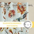 thumbnail image 6 of Green Spring Floral Kitchen Curtains Window Panels, Summer Botanical Vintage Birds Insulated Window Treatment Curtain, Grommet Curtains for Bedroom/Living Room/Bathroom, 2 Piece 52"Wx45"L, 6 of 8