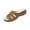 #018-Brown, variant on Censtreet Women Basic Plain Slippers Slip On Sandals Slides Casual Peep Toe Beach