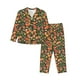 thumbnail image 1 of Balery Fruits Peach Conjunto de Pijama con Estampado para Mujer, Conjunto de Dos Piezas con Manga Larga, Ropa de Dormir Suave con Bolsillos, Pijamas Cómodos-Medium, 1 of 7