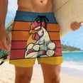 thumbnail image 5 of oelaio Funny Swim Trunks Men's Rooster Print Board Shorts Elastic Waist Drawstring Quick Dry Beach Shorts Multicolor XXXXXL, 5 of 8
