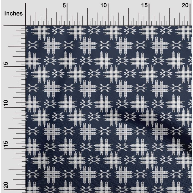 oneOone Cotton Cambric Fabric Check Kasuri Decor Fabric Printed BTY 56 Inch Wide