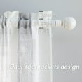 thumbnail image 5 of Sheer Farmhouse Cafe Curtain 30 inch Length Beige Sheer Bathroom Curtain Window with Vertical Stripetier Sheer Curtains Rod Pocket Kitchen Curtain Faux Linen Textured for Bathroom, 27"x30", 5 of 9