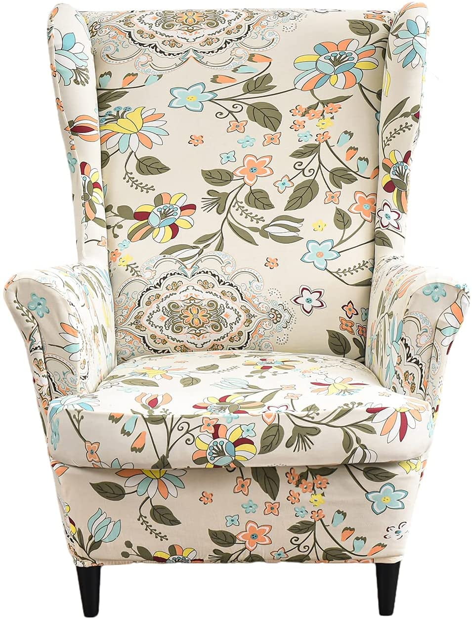 Wingback Chair Slipcovers 2Piece Stretch Spandex Wing Chair Covers