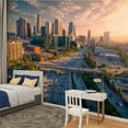 thumbnail image 2 of Peel and Stick Wallpaper Skyline Downtown Los Angeles Modern Art Wall Mural Decor Self Adhesive and Removable 100in x 144in, 2 of 8