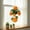 Yellow, variant on EDHITNR Orange Artificial Geranium Hanging with Pot, Realistic Fake Flowers for Home Decor, Plastic Waterproof Sun Resistant Faux for Balcony Window Sill Courtyard 16.54 Inches, White