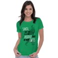 thumbnail image 4 of Funny Christmas Santa Take Year Off Womens Slim Fit Graphic Tee Brisco Brands S, 4 of 5
