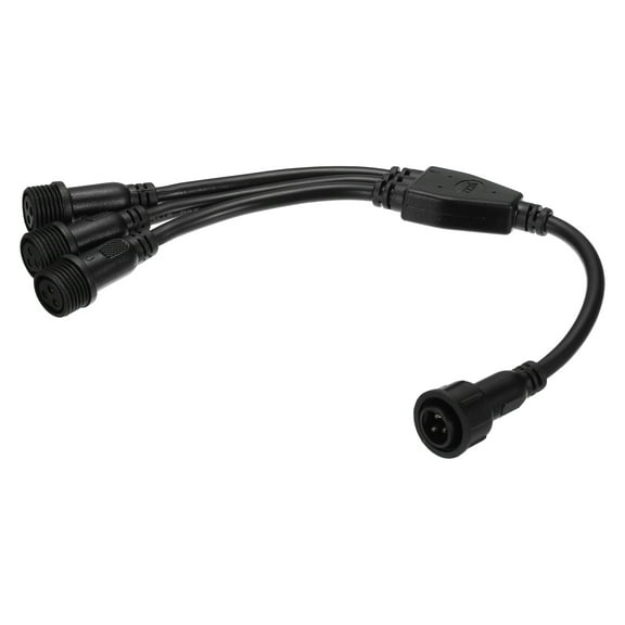 Uxcell 3-Core 3 Pin Y Splitter Connector, 30cm 18AWG IP65 Y Shape 1 Male to 3 Female Extension Cable for LED Lighting