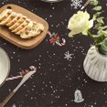 thumbnail image 5 of Christmas Tablecloth 60×84 Inch Rectangular, Winter Snowman House Christmas Trees Blue Washable Table Cover for Party Picnic Dinner Decor, 5 of 6