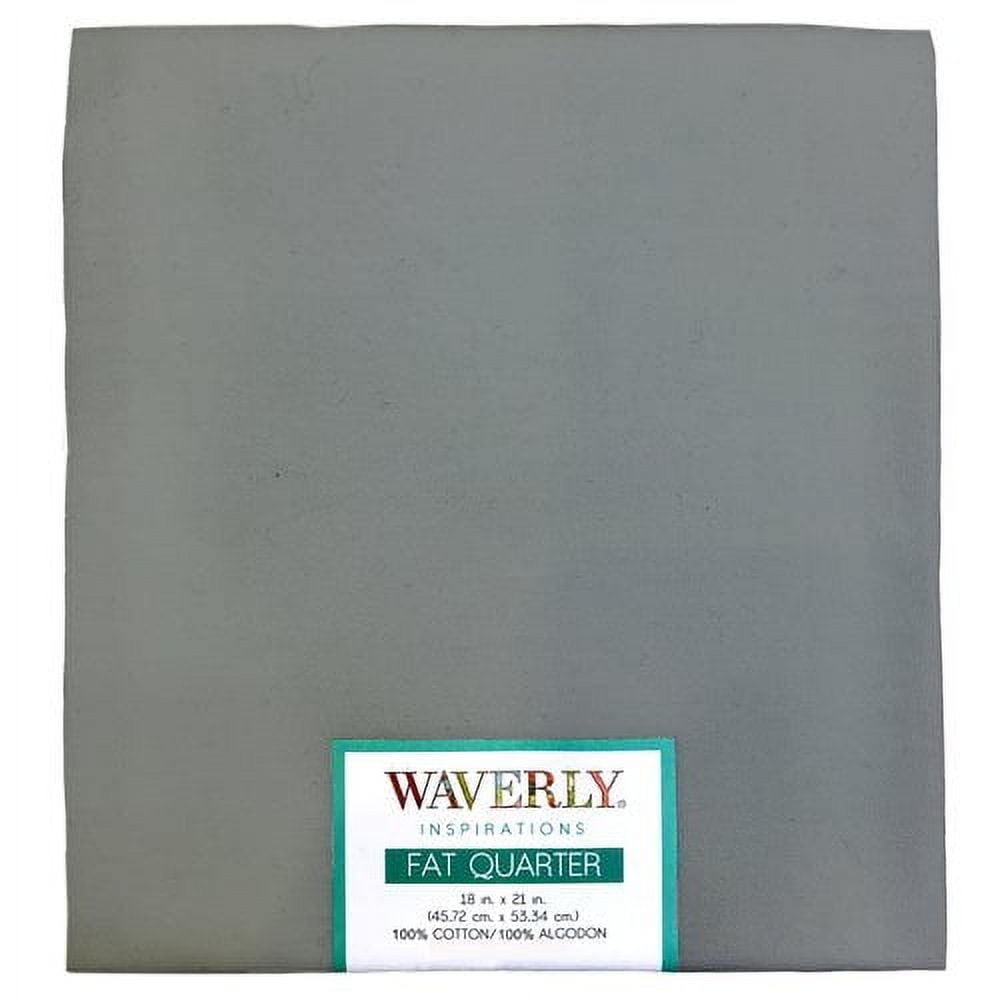 (4 pack) Waverly Inspirations Fat Quarter Precut 100% Cotton Solids Fabric " Steel 18 in x 21 in for Quilting & Sewing