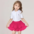 thumbnail image 2 of TSADFHJI Girls Mini Pleated Skirt Skort for Toddler Girls Summer Ruffle Tutu Skirt With Shorts Underneath 7-8 Years, 2 of 4