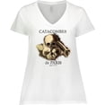 thumbnail image 3 of Inktastic 'Paris Catacombes' Women's Plus Size V-Neck T-Shirt, 3 of 5