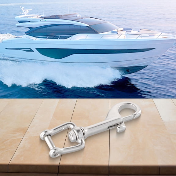 Heavy Duty 316 Stainless Steel Shackle Bolt Snap Hook For Yacht Outdoor Scuba Diving Boat Yacht Etc Diving Accessories 85Mm