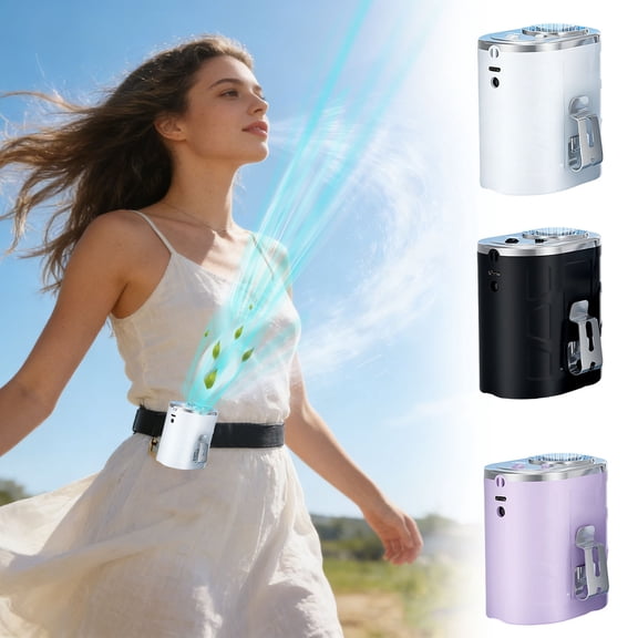 Ice Cooling Waist Fan High Speed 4 in 1 USB Rechargeable Portable Wearable Mini Fan Hands Free for Outdoor Hiking Camping by PALIFEUR