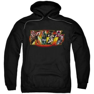 KISS Unisex Pullover Hoodie - Band Logo, Faces & Icons, Officially Licensed Rock Merch