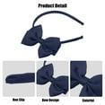 thumbnail image 4 of Unique Bargains Bow Headband Fashion Cute Polyester Hairband for Teenager 5.9x4.4 Inch Navy Blue, 4 of 7