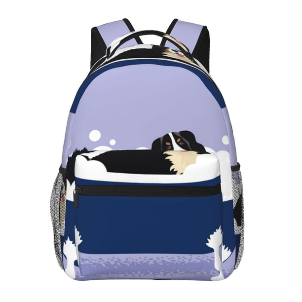 Fotbe Bernese Mountain Dog Sitting Bath Tub Mochila Casual con Estampado para Escuela, Viajes y Actividades al Aire Libre - Duradera, Ligera y Cómoda