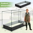 thumbnail image 3 of SLSY Galvanized Raised Garden Bed,Crop Cage,Plant Protection Net Tent Kit,Metal Planter Box Bottomless Planting Vegetables for Garden, 3 of 8