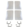 thumbnail image 1 of Premium Heavy Duty Universal 10 x 16 Inches Mud Flaps Splash Guards Modern Rectangular Style Front and Rear Diamond Tread Aluminum Left and Right 4pc Full Set with Hardware Kit, 1 of 7