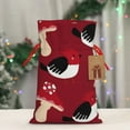 thumbnail image 6 of ZICANCN Christmas Gift Bags, Birds Mushroom Red Background Reusable Fabric Drawstring Storage Bags with Drawstring, Small Size, 6 of 7