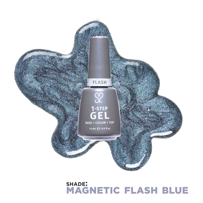 Salon Perfect Flash One Step Gel + Magnet Tool, Blue Nail Polish