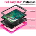 thumbnail image 6 of for iPad 6th/5th Generation Case 9.7 inch 2018/2017, 360 Rotating Shockproof Cover with Stand, Handle, Shoulder Strap, Rose, 6 of 7