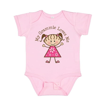 

Inktastic My Grammie Loves Me Girls Baby Bodysuit