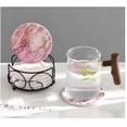 Vintage Coaster Holder Round, Black Iron Metal Coaster Holder Sterling ...