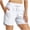 White, variant on Nkmbld Women's Biker Shorts Solid Side Zipper Pocket Summer Fitness Casual Yoga Shorts
