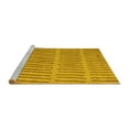 thumbnail image 2 of Ahgly Company Machine Washable Indoor Round Solid Yellow Modern Area Rugs, 5' Round, 2 of 4