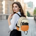 thumbnail image 6 of FORMRS Mini Backpack Purse for Women Travel Daypack Casual Shoulder Bag, Black Cat Orange Ball, 6 of 7