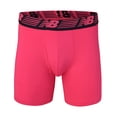 thumbnail image 2 of Calzoncillos bóxer New Balance 6 para hombre, paquete de 3, color rosa, azul y gris, 2 of 5