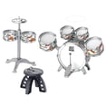 thumbnail image 4 of Batería de jazz para niños, juguetes de percusión, música educativa e iluminación con taburete. Estilo B, 4 of 9