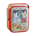 thumbnail image 2 of Christmas Biscuits Tin Empty Tin With Lid Metal Storage Jar Cookie Box Candy Container Gift Tin Portable Metal Box for Holiday Baking Storage,1X Portable Metal Box, 2 of 3