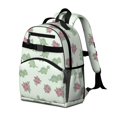 thumbnail image 2 of LightGreen Dinosaurs Floral Pattern Cute School Backpack Bag for School with Padded Back and Adjustable Shoulder Straps 15.25"x11.5"x5.25", 2 of 5