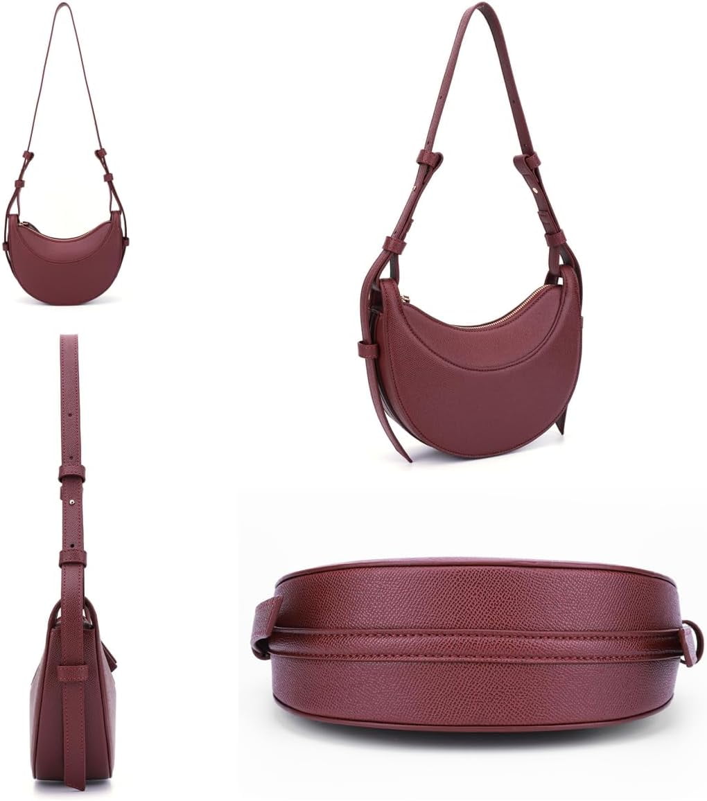 ◆MUCENT◆ New Moon Shoulder Bag Unisex 2 Colors P00000NV Municipal Womens Crescent Shoulder Bag Half Moon Hobo Faux