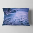 thumbnail image 2 of Designart Calm Time Lapse on Beach at Sunset - Seashore Throw Pillow - 12x20, 2 of 5