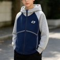 thumbnail image 2 of ITSAME Boys Zip Up Hoodie (2-12) Long Sleeve Color Block Outdoor Casual Hooded Sweatshirt with Pockets Size 7, 2 of 6